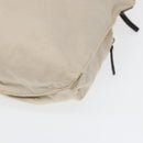 FENDI Shoulder Bag Canvas Leather Beige Brown Silver Auth ar12463-15