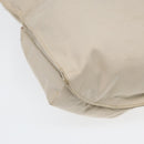 FENDI Shoulder Bag Canvas Leather Beige Brown Silver Auth ar12463-16