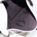 FENDI Shoulder Bag Canvas Leather Beige Brown Silver Auth ar12463-11