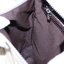 FENDI Shoulder Bag Canvas Leather Beige Brown Silver Auth ar12463-20