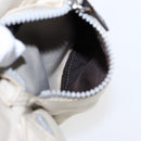 FENDI Shoulder Bag Canvas Leather Beige Brown Silver Auth ar12463-23