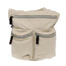 FENDI Shoulder Bag Canvas Leather Beige Brown Silver Auth ar12463-13