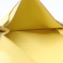 HERMES Baan Card Case Leather Yellow Silver Auth ar12506-11