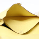 HERMES Baan Card Case Leather Yellow Silver Auth ar12506-20