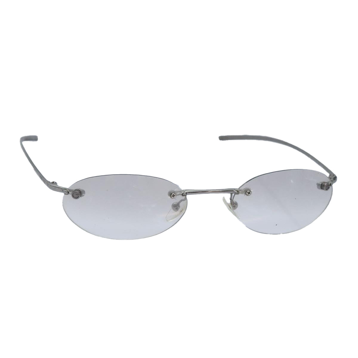 GUCCI Sunglasses metal Silver Auth ar12508