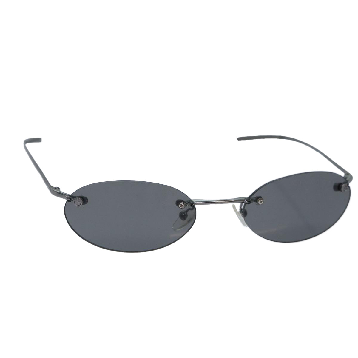 GUCCI Sunglasses metal Silver Auth ar12509