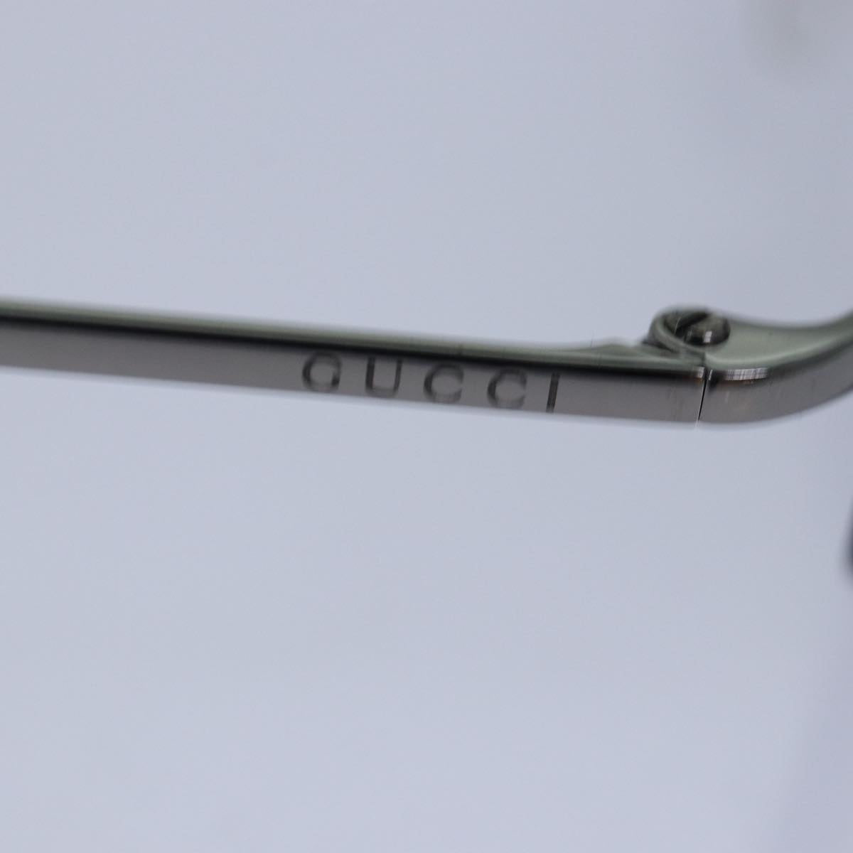 GUCCI Sunglasses metal Silver Auth ar12509