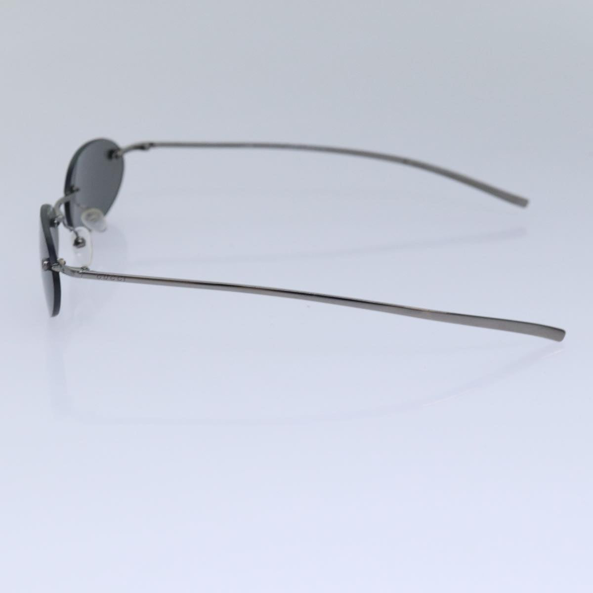 GUCCI Sunglasses metal Silver Auth ar12509