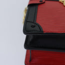LOUIS VUITTON Epi Trunk Clutch Shoulder Bag Red Black M51697 LV Auth ar12517A-15