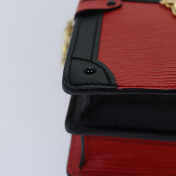 LOUIS VUITTON Epi Trunk Clutch Shoulder Bag Red Black M51697 LV Auth ar12517SM