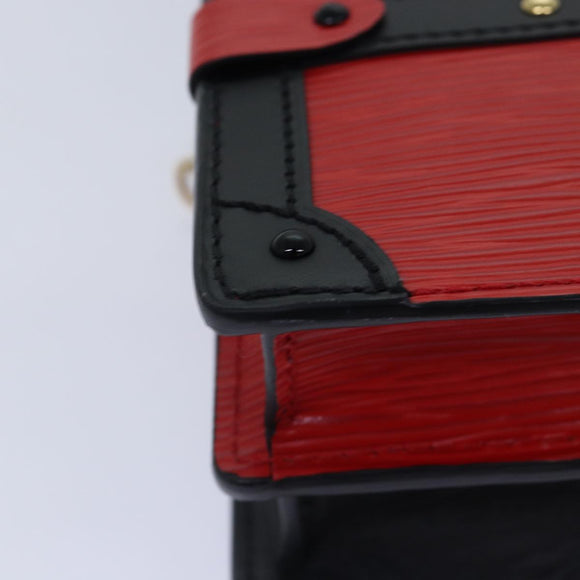 LOUIS VUITTON Epi Trunk Clutch Shoulder Bag Red Black M51697 LV Auth ar12517SM