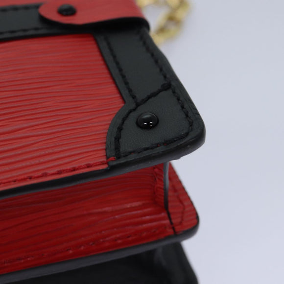 LOUIS VUITTON Epi Trunk Clutch Shoulder Bag Red Black M51697 LV Auth ar12517SM