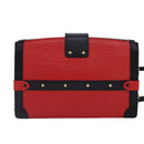 LOUIS VUITTON Epi Trunk Clutch Shoulder Bag Red Black M51697 LV Auth ar12517A-2