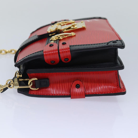 LOUIS VUITTON Epi Trunk Clutch Shoulder Bag Red Black M51697 LV Auth ar12517SM