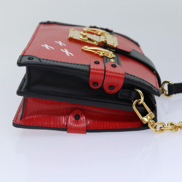 LOUIS VUITTON Epi Trunk Clutch Shoulder Bag Red Black M51697 LV Auth ar12517SM