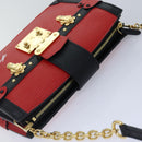 LOUIS VUITTON Epi Trunk Clutch Shoulder Bag Red Black M51697 LV Auth ar12517A-6