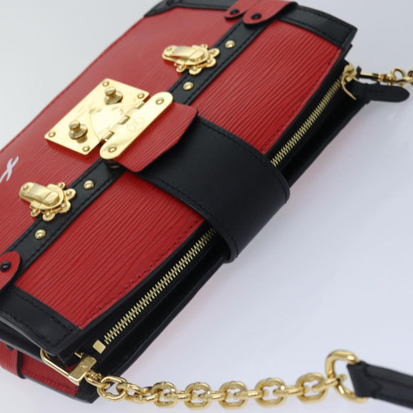 LOUIS VUITTON Epi Trunk Clutch Shoulder Bag Red Black M51697 LV Auth ar12517SM