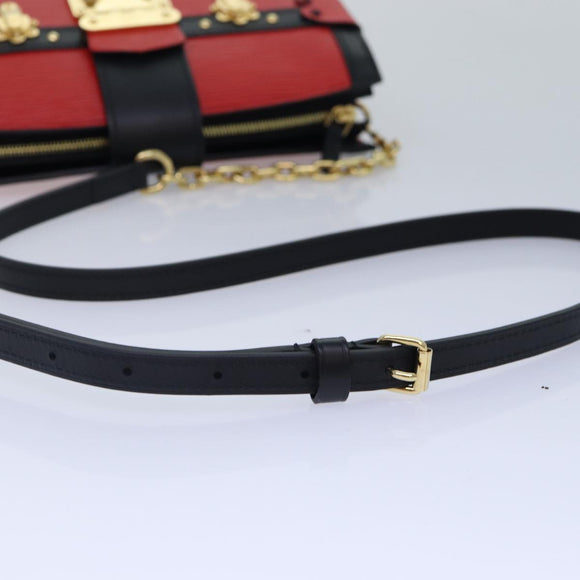 LOUIS VUITTON Epi Trunk Clutch Shoulder Bag Red Black M51697 LV Auth ar12517SM