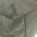 PRADA Tote Bag Nylon Khaki Silver Auth ar12536-15