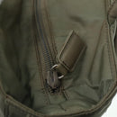PRADA Tote Bag Nylon Khaki Silver Auth ar12536-10