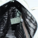 PRADA Tote Bag Nylon Khaki Silver Auth ar12536-21