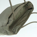 PRADA Tote Bag Nylon Khaki Silver Auth ar12536-6