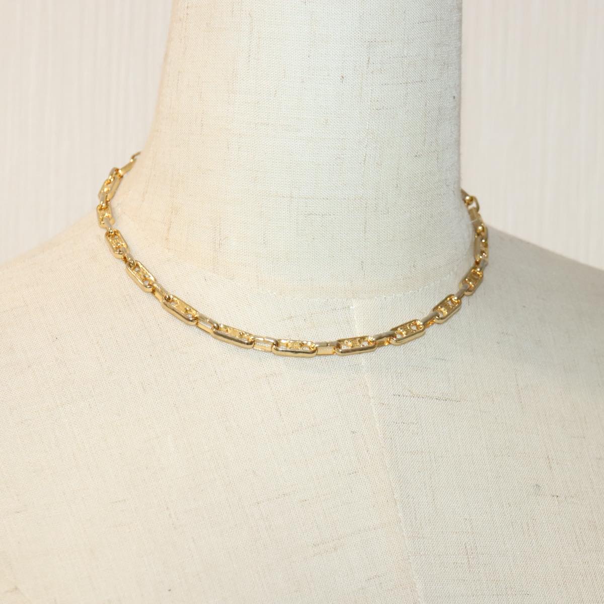 CELINE Necklace metal Gold Auth ar12540