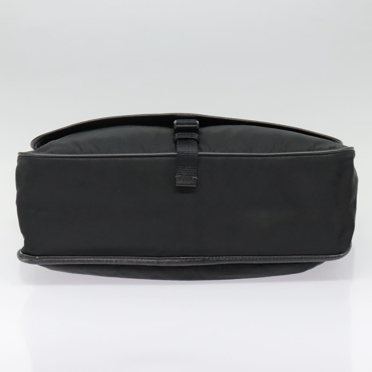 PRADA Shoulder Bag Nylon Black Silver Auth ar12545