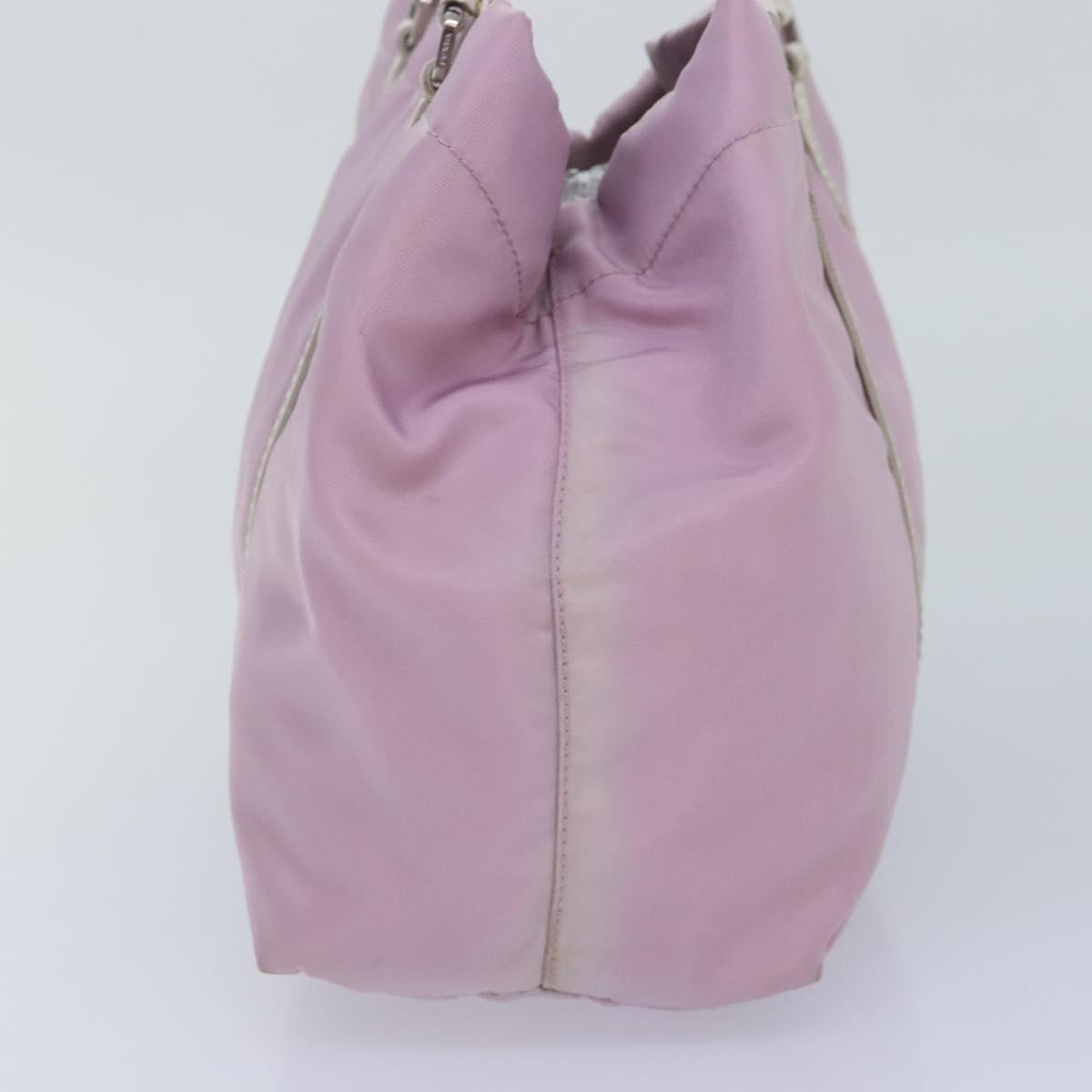 PRADA Hand Bag Nylon Pink Silver Auth ar12548