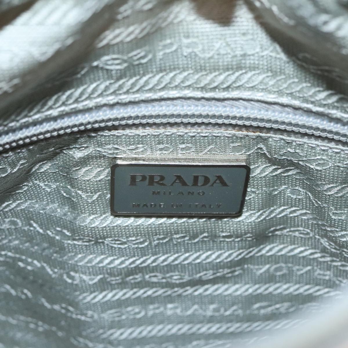 PRADA Shoulder Bag Nylon Pink Gray Silver Auth ar12550