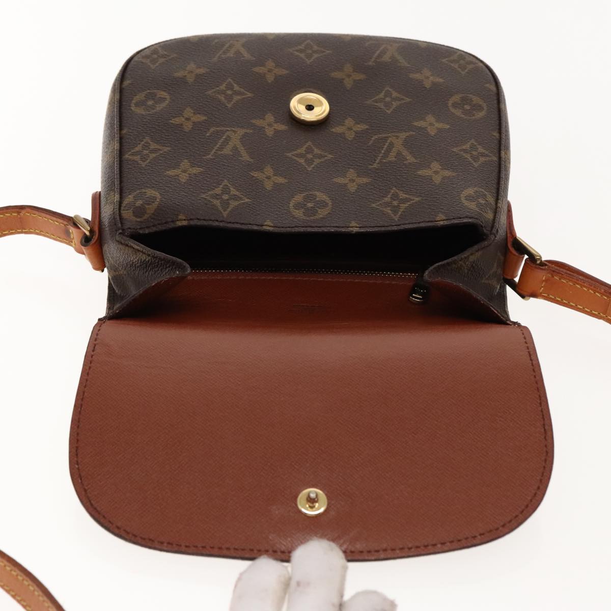 LOUIS VUITTON Monogram Saint Cloud MM Shoulder Bag M51243 LV Auth ar12561