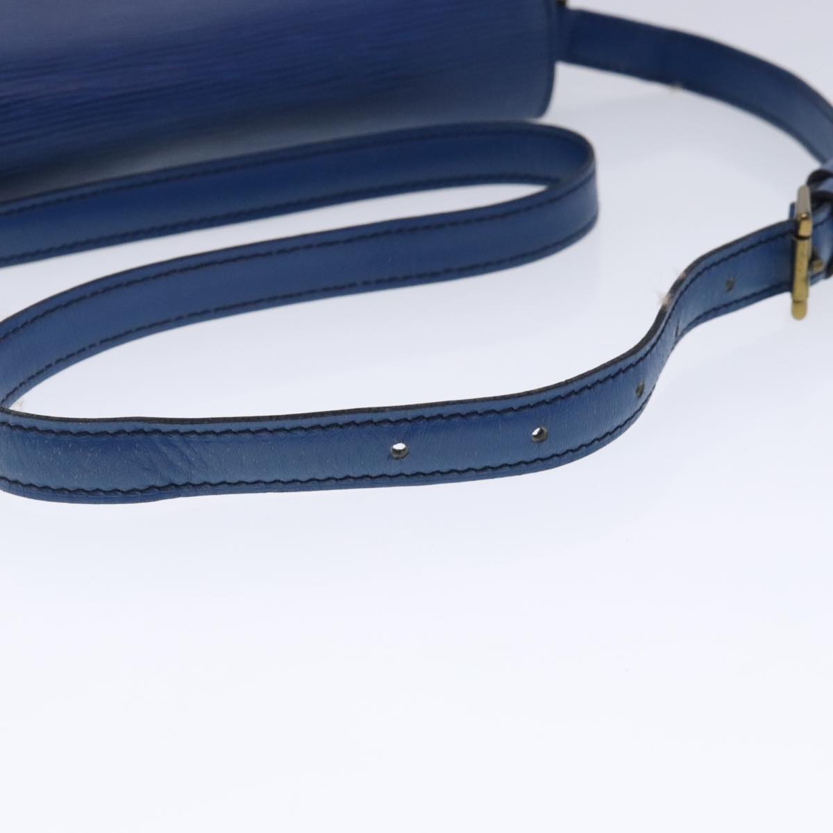 LOUIS VUITTON Epi Saint Cloud GM Shoulder Bag Toledo Blue M52195 LV Auth ar12562