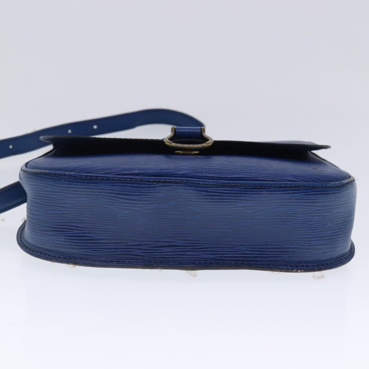 LOUIS VUITTON Epi Saint Cloud GM Shoulder Bag Toledo Blue M52195 LV Auth ar12562