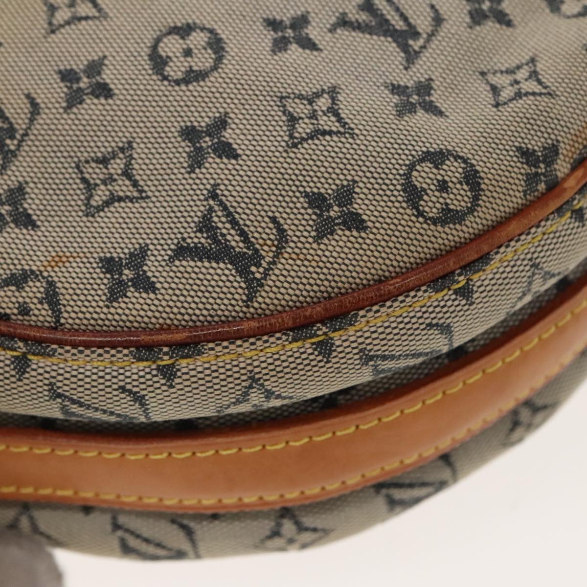 LOUIS VUITTON Monogram Mini Jeanne GM Shoulder Bag Blue M92000 LV Auth ar12566