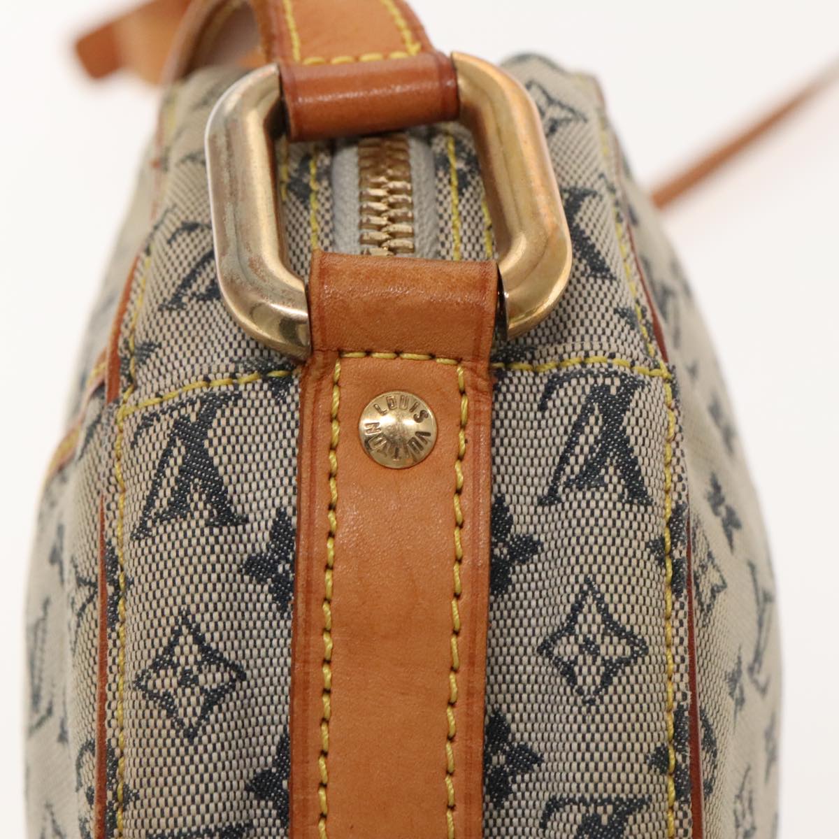 LOUIS VUITTON Monogram Mini Jeanne GM Shoulder Bag Blue M92000 LV Auth ar12566