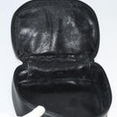 GUCCI Vanity Pouch Leather Black Silver 032 1703 0140 Auth ar12574-10