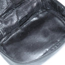 GUCCI Vanity Pouch Leather Black Silver 032 1703 0140 Auth ar12574-11