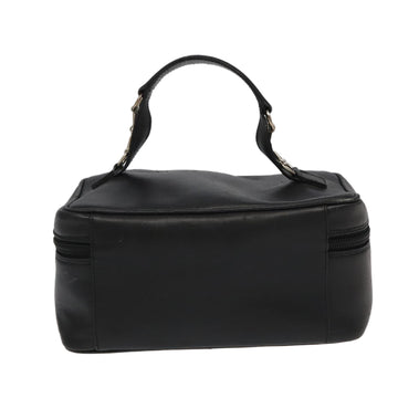 GUCCI Vanity Pouch Leather Black Silver 032 1703 0140 Auth ar12574 - 0