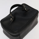 GUCCI Vanity Pouch Leather Black Silver 032 1703 0140 Auth ar12574-6
