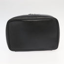 GUCCI Vanity Pouch Leather Black Silver 032 1703 0140 Auth ar12574-5