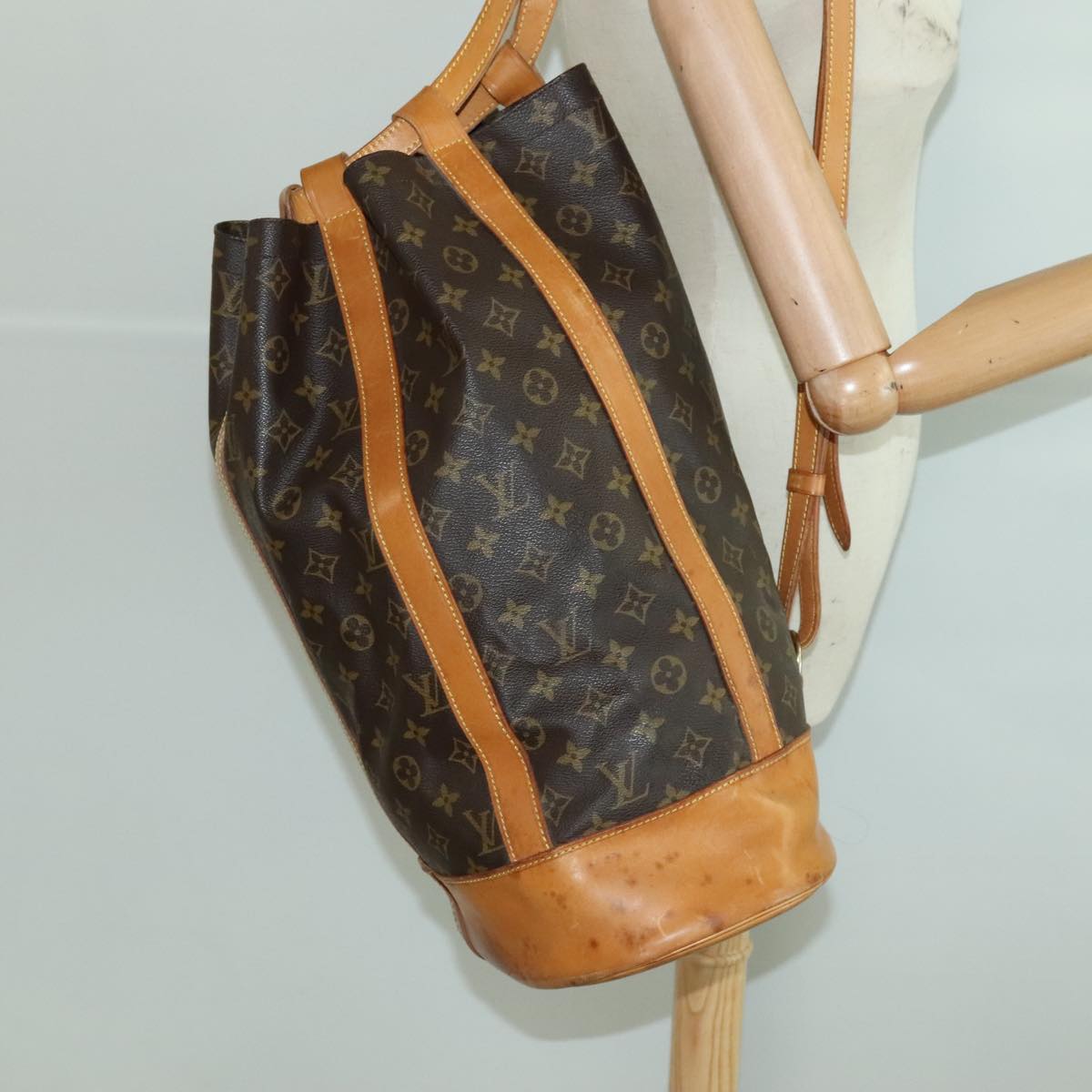 LOUIS VUITTON Monogram Randonnee GM Shoulder Bag M42244 LV Auth ar12576