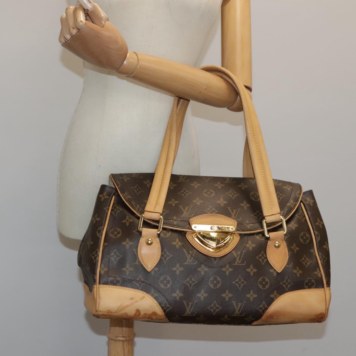 LOUIS VUITTON Monogram Beverly GM Shoulder Bag M40120 LV Auth ar12578