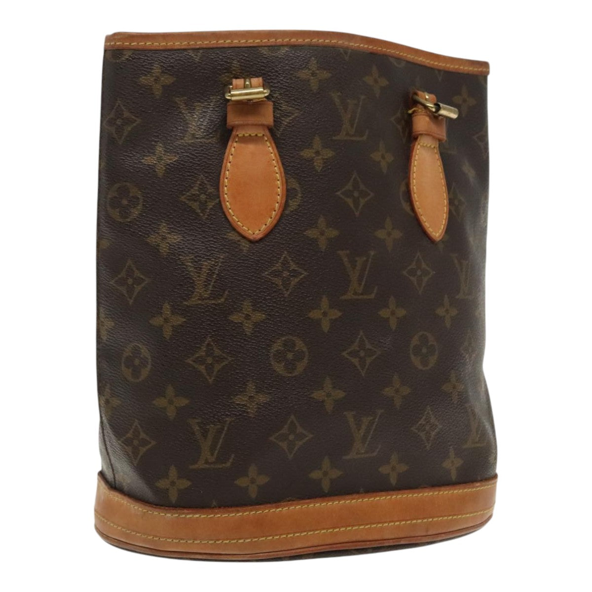 LOUIS VUITTON Monogram Bucket PM Shoulder Bag M42238 LV Auth ar12638