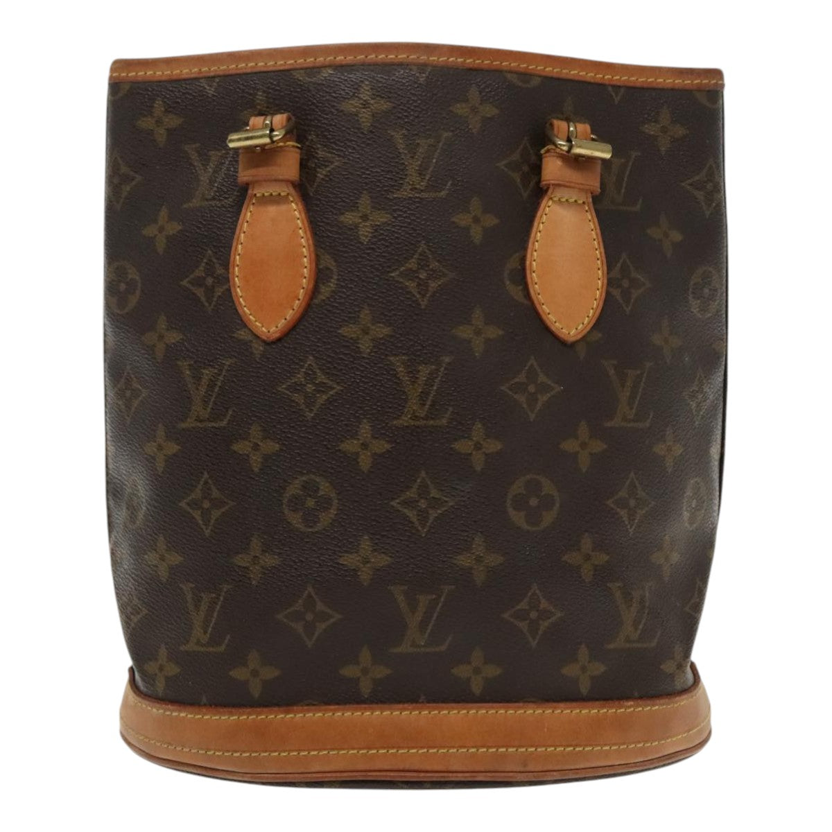 LOUIS VUITTON Monogram Bucket PM Shoulder Bag M42238 LV Auth ar12638