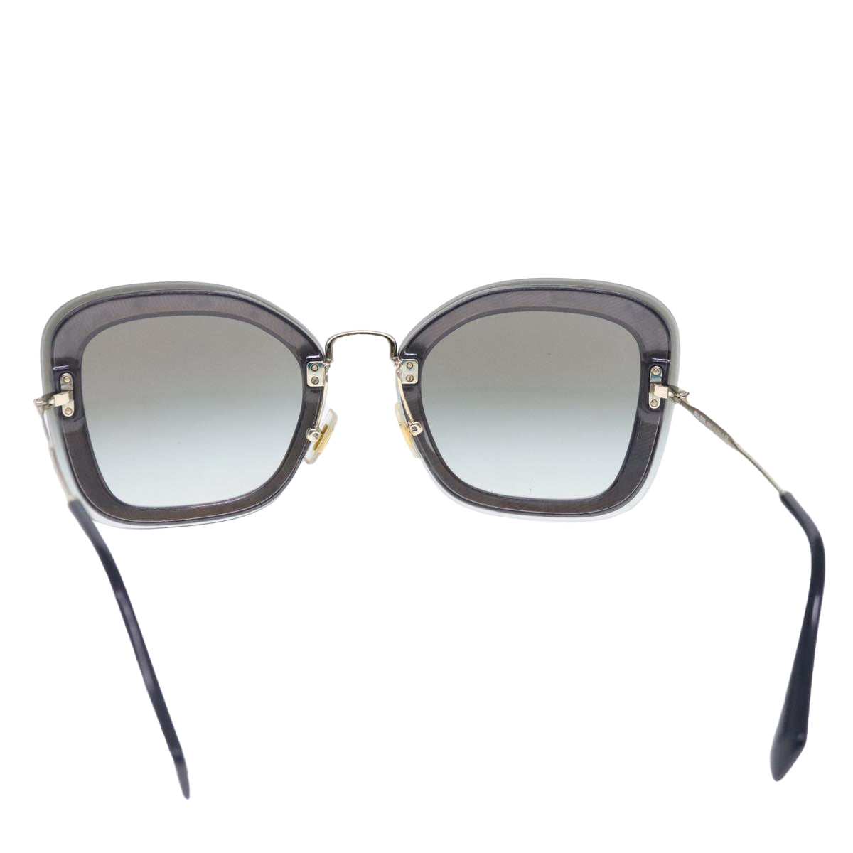 Miu Miu Sunglasses plastic Black Champagne Gold Auth ar12648 - 0