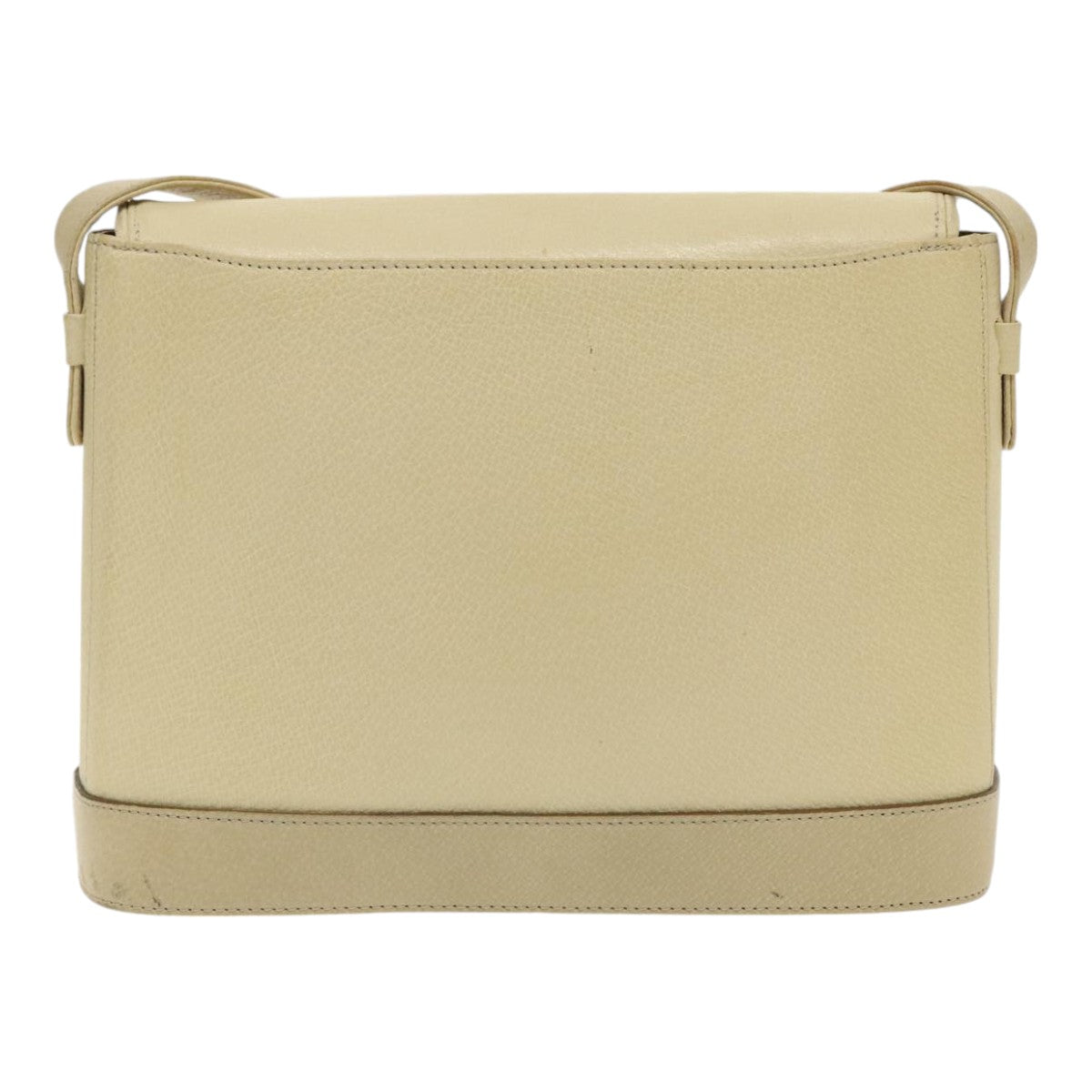 VALENTINO Hand Bag Leather Beige Gold Auth ar12652 - 0