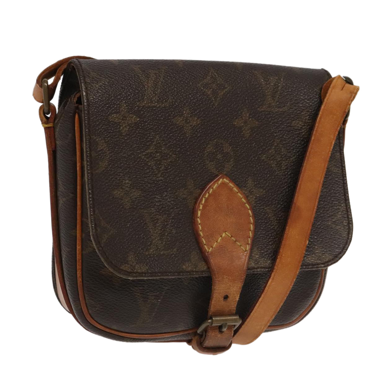 LOUIS VUITTON Monogram Cartouchiere PM Shoulder Bag M51254 LV Auth ar12656