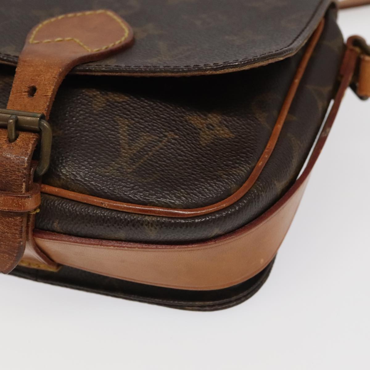 LOUIS VUITTON Monogram Cartouchiere PM Shoulder Bag M51254 LV Auth ar12656