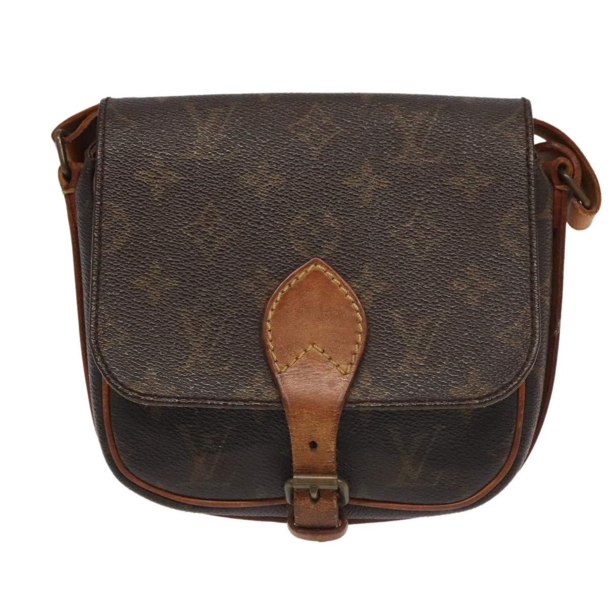 LOUIS VUITTON Monogram Cartouchiere PM Shoulder Bag M51254 LV Auth ar12656