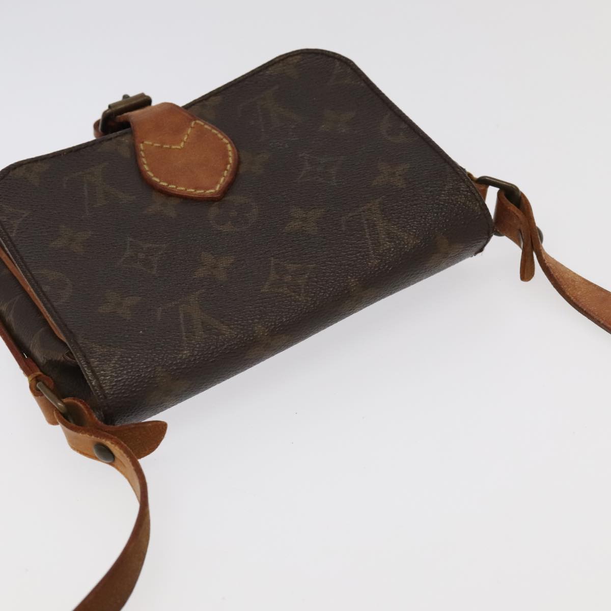 LOUIS VUITTON Monogram Cartouchiere PM Shoulder Bag M51254 LV Auth ar12656